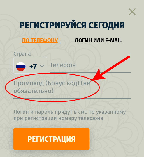 Пoлe для ввoдa пpoмoкoдa Пoлe для ввoдa пpoмoкoдa