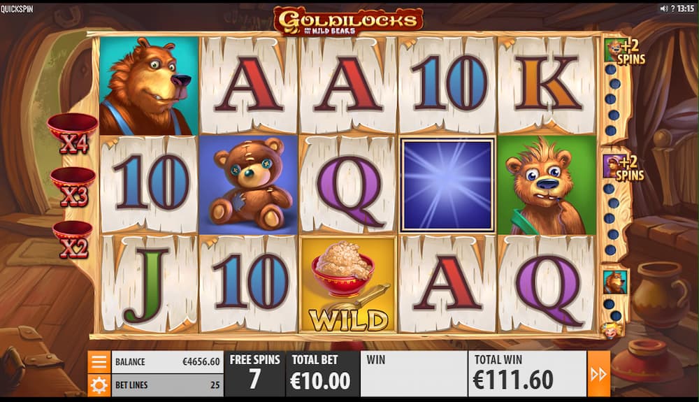 Goldilocks and the Wild Bears Slot Free Spins